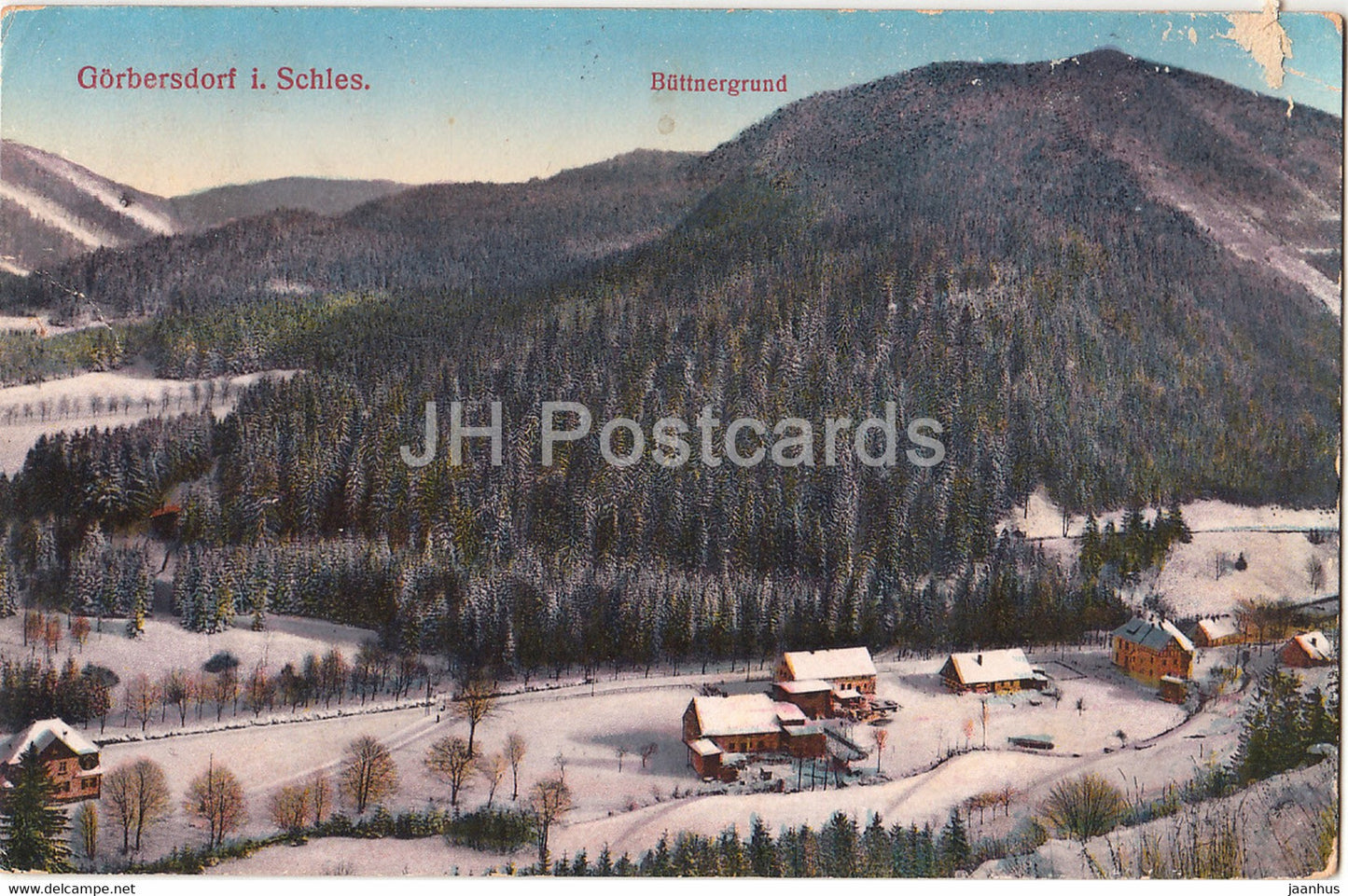 Gorbersdorf i Schles - Buttnergrund - old postcard - 1914 - Poland - used - JH Postcards