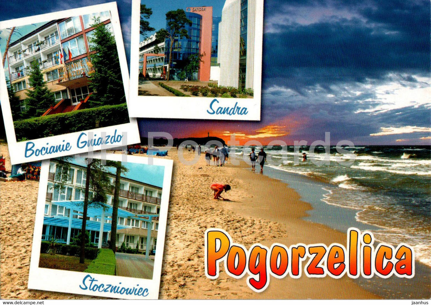 Pogorzelica - Bocianie Gniazdo - Sandra - Stoczniowiec - multiview - Poland - unused - JH Postcards