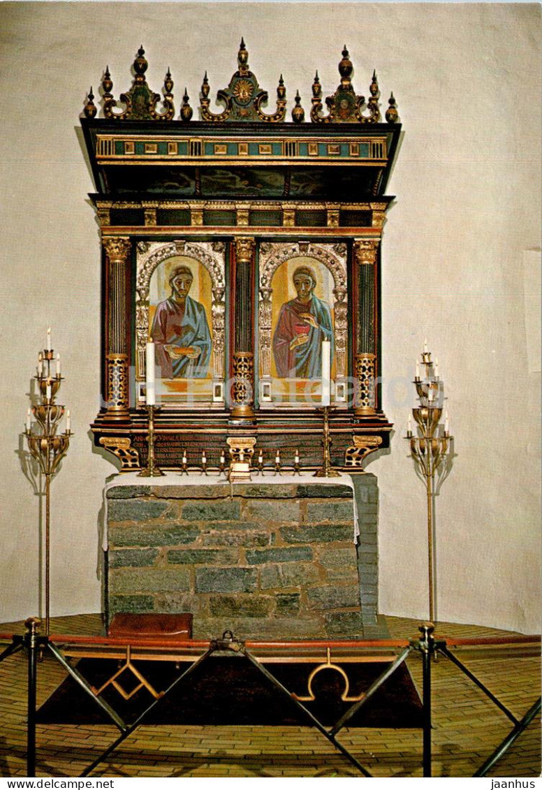 Bornholm - Osterlars Rundkirke - Alteret - Altar - round church - Denmark - unused - JH Postcards