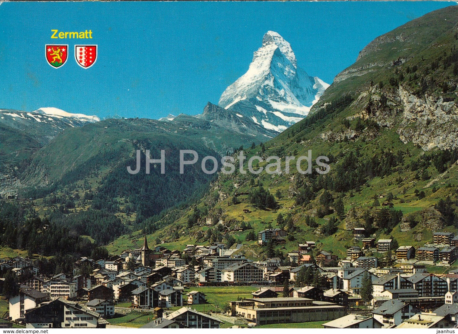 Zermatt 1616 m - Matterhorn 4478 m - Mt Cervin - 1970s - Switzerland - used - JH Postcards