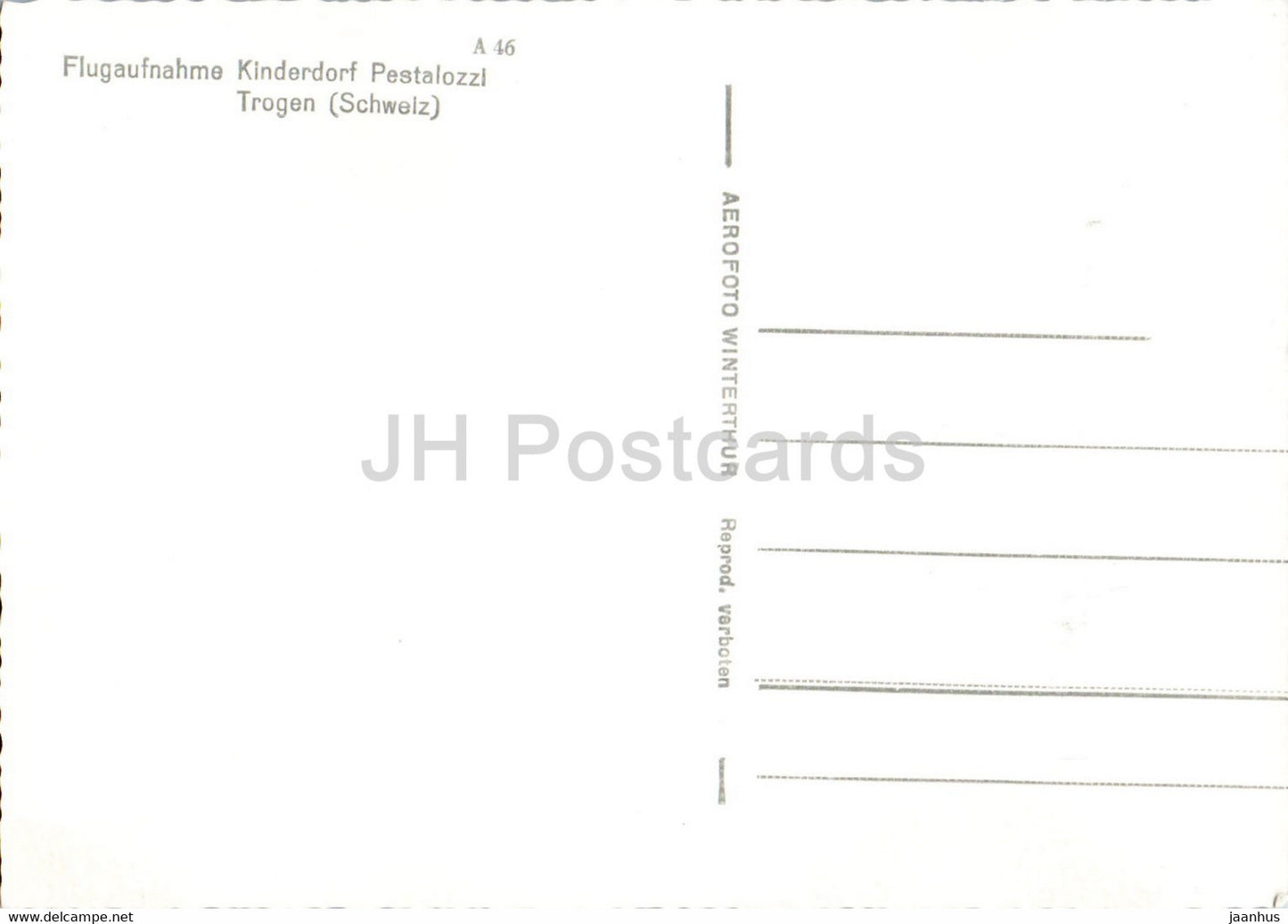 Flugaufnahme Kinderdorf Pestalozzi - Trogen - alte Postkarte - Schweiz - unbenutzt