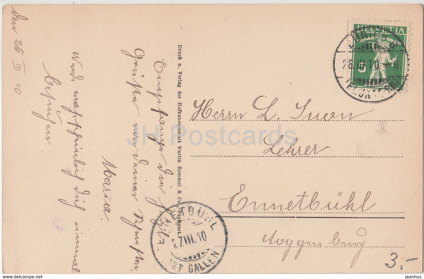 Aus A. Hendschel's Skizzenbuch - Balancierkunstler - 59 - illustration - old postcard - 1910 - Germany - used