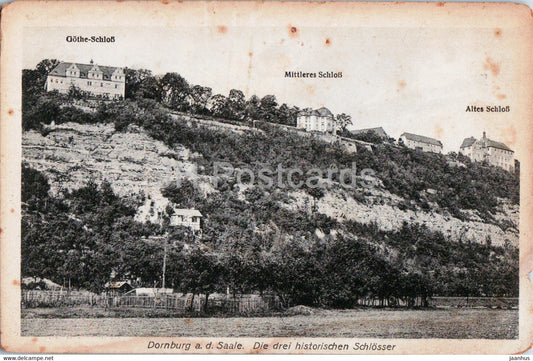 Dornburg a d Saale - Die drei historischen Schlosser - castle - old postcard - Germany - unused - JH Postcards