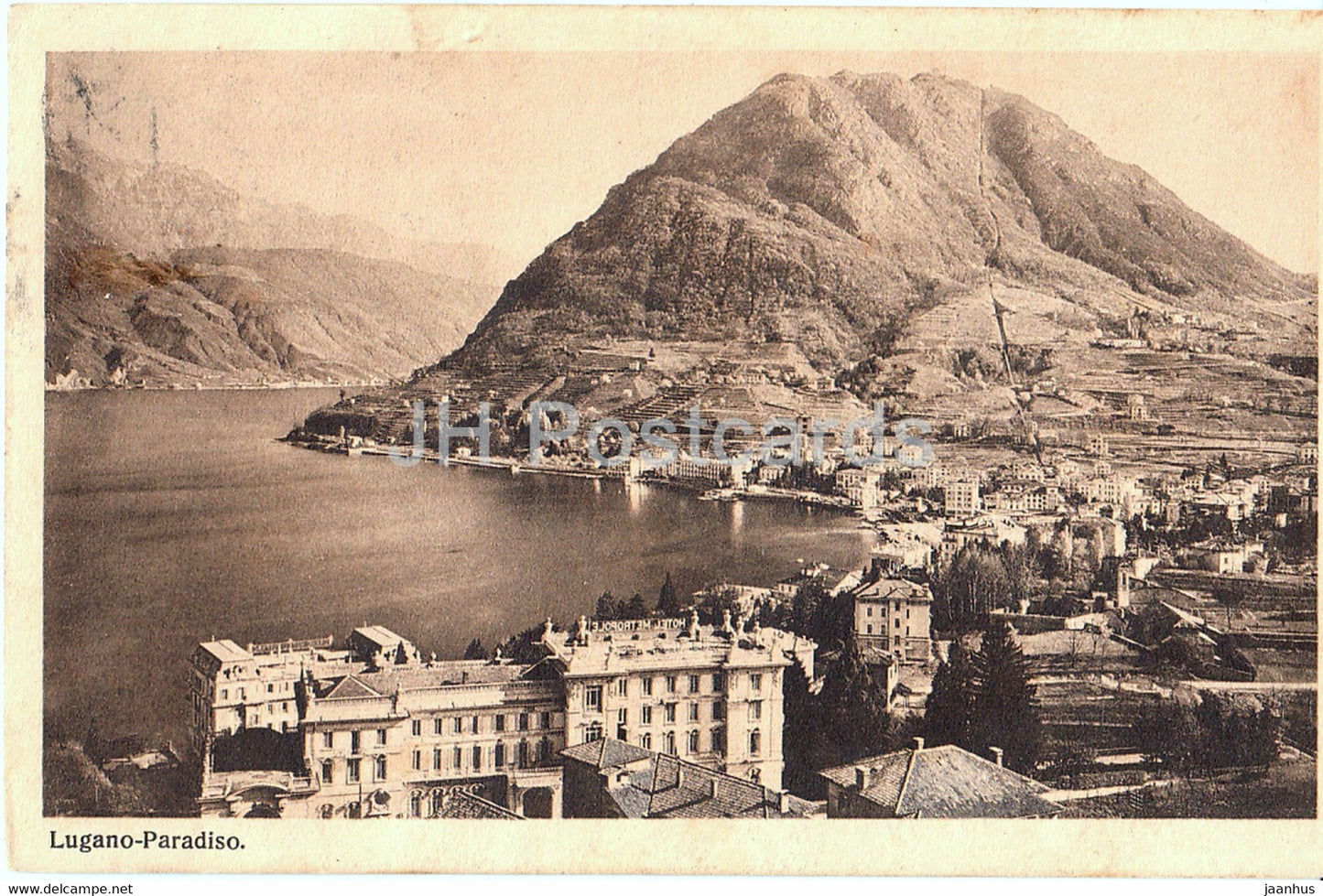 Lugano paradiso - Monte San Salvatore - 80 - old postcard - 1913 - Switzerland - used - JH Postcards