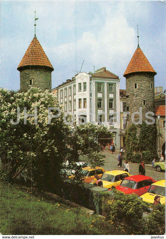 Viru street - Tallinn - 1 - cars - 1984 - Estonia USSR - unused - JH Postcards