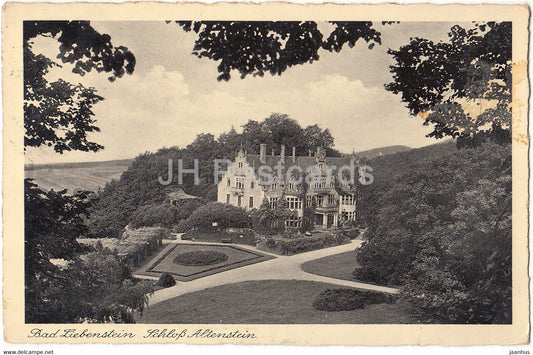 Bad Liebenstein - Schloss Altenstein - castle - old postcard - 1934 - Germany - used - JH Postcards