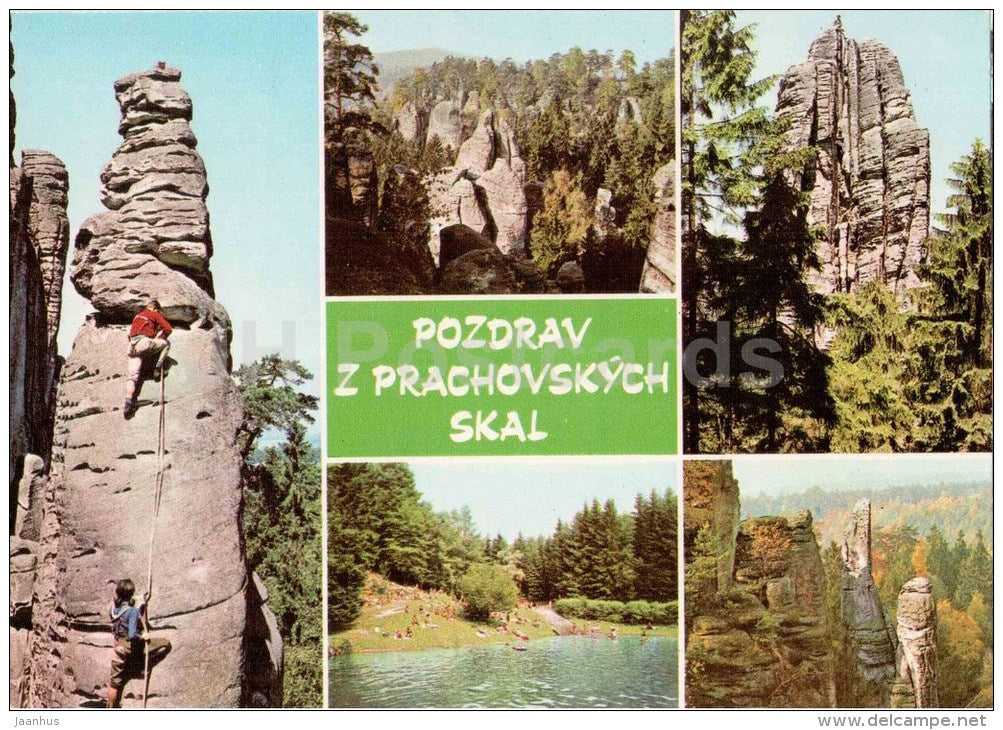 Prachovske Skaly - rocks - Czechoslovakia - Czech - used - JH Postcards