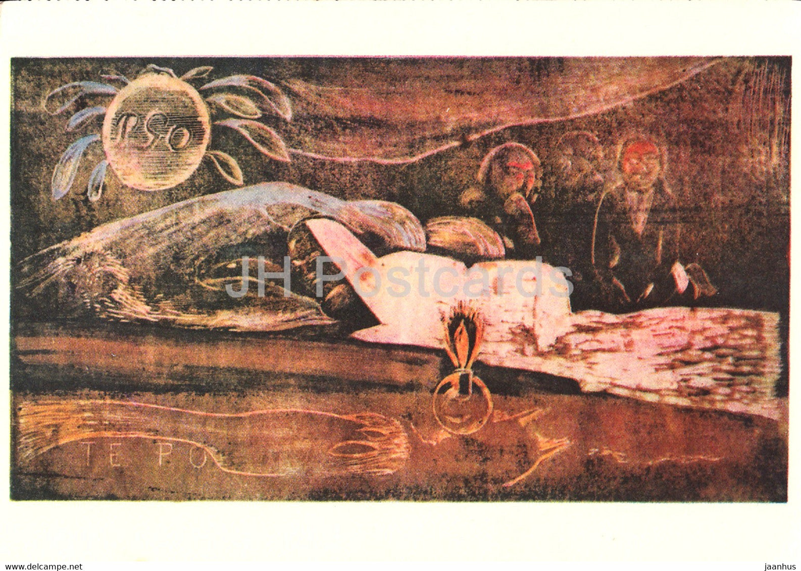 painting by Paul Gauguin - Die Grosse Nacht - French art - 1966 - Germany - unused - JH Postcards