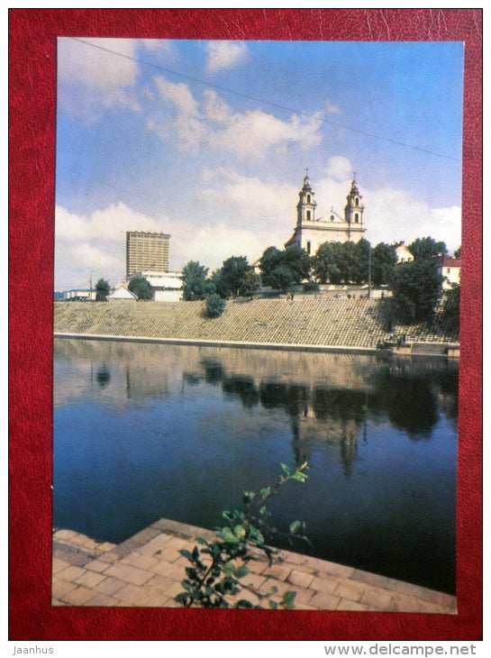 embankment of the Neris river - Vilnius - 1983 - Lithuania USSR - unused - JH Postcards