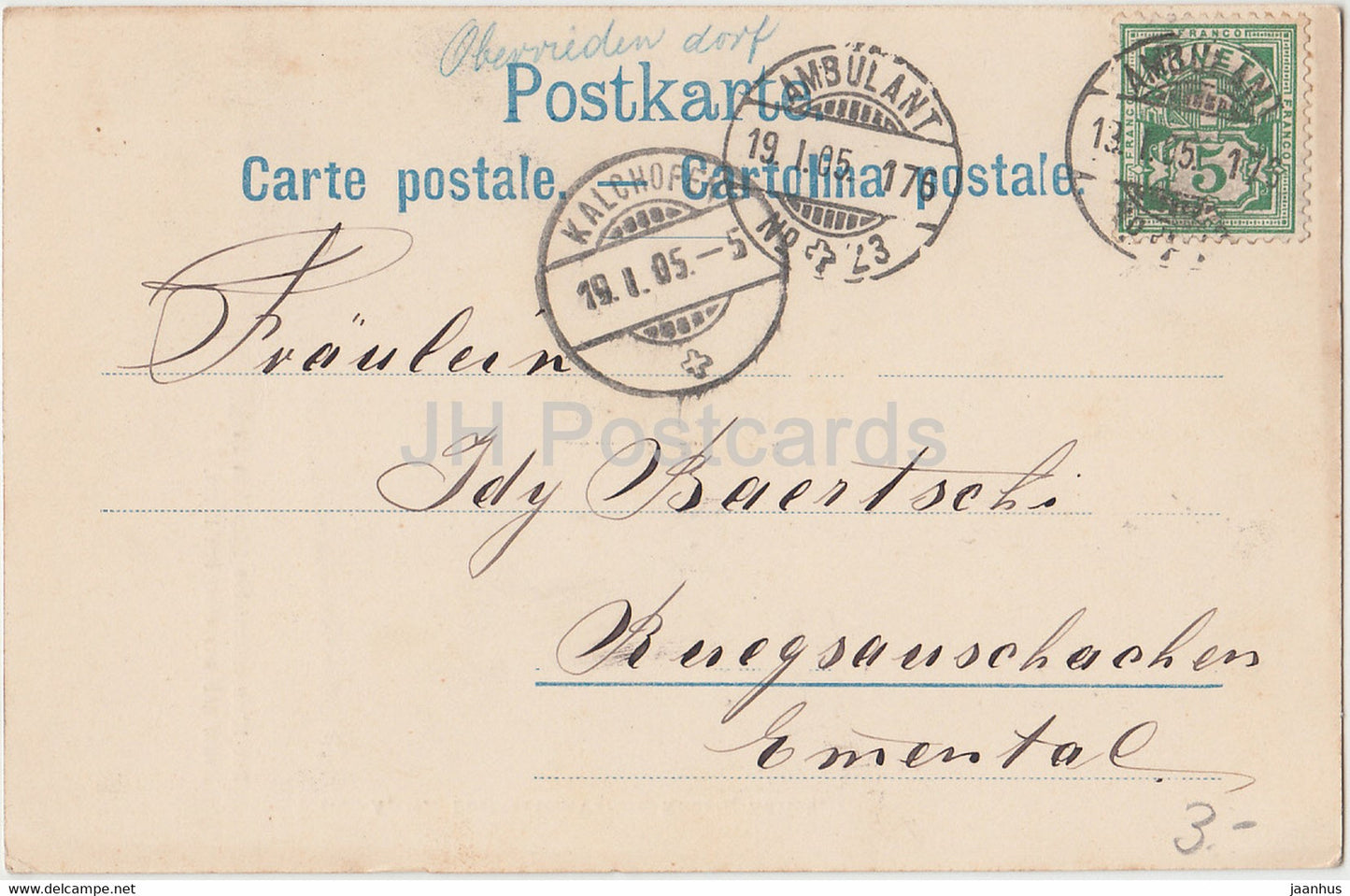 Der Wein erfreut des Menschen Herz - Weinkeller - Mönch - 7040 - alte Postkarte - 1905 - Schweiz - gebraucht