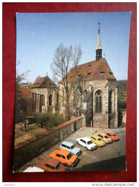 Former Convent Na Frantisku - cars - Gothic Prague - large format card - CZECH REPUBLIC, CZECHOSLOVAKIA - unused - JH Postcards