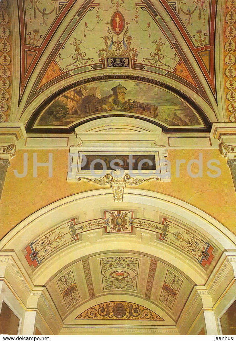 Semperoper Dresden - Oberes Vestibul Zwingerseite - Gotz von Berlichingen - Dresden Opera - DDR Germany - unused - JH Postcards