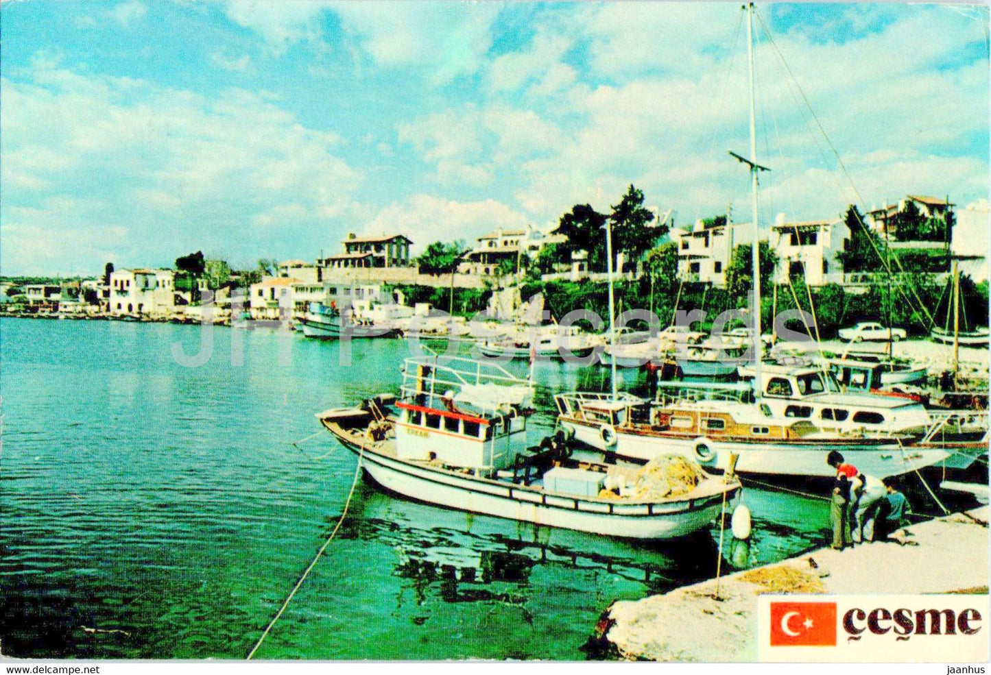 Cesme - Dalyan Koy - Dalyan Bay - boat - yacht - Turkey - used - JH Postcards