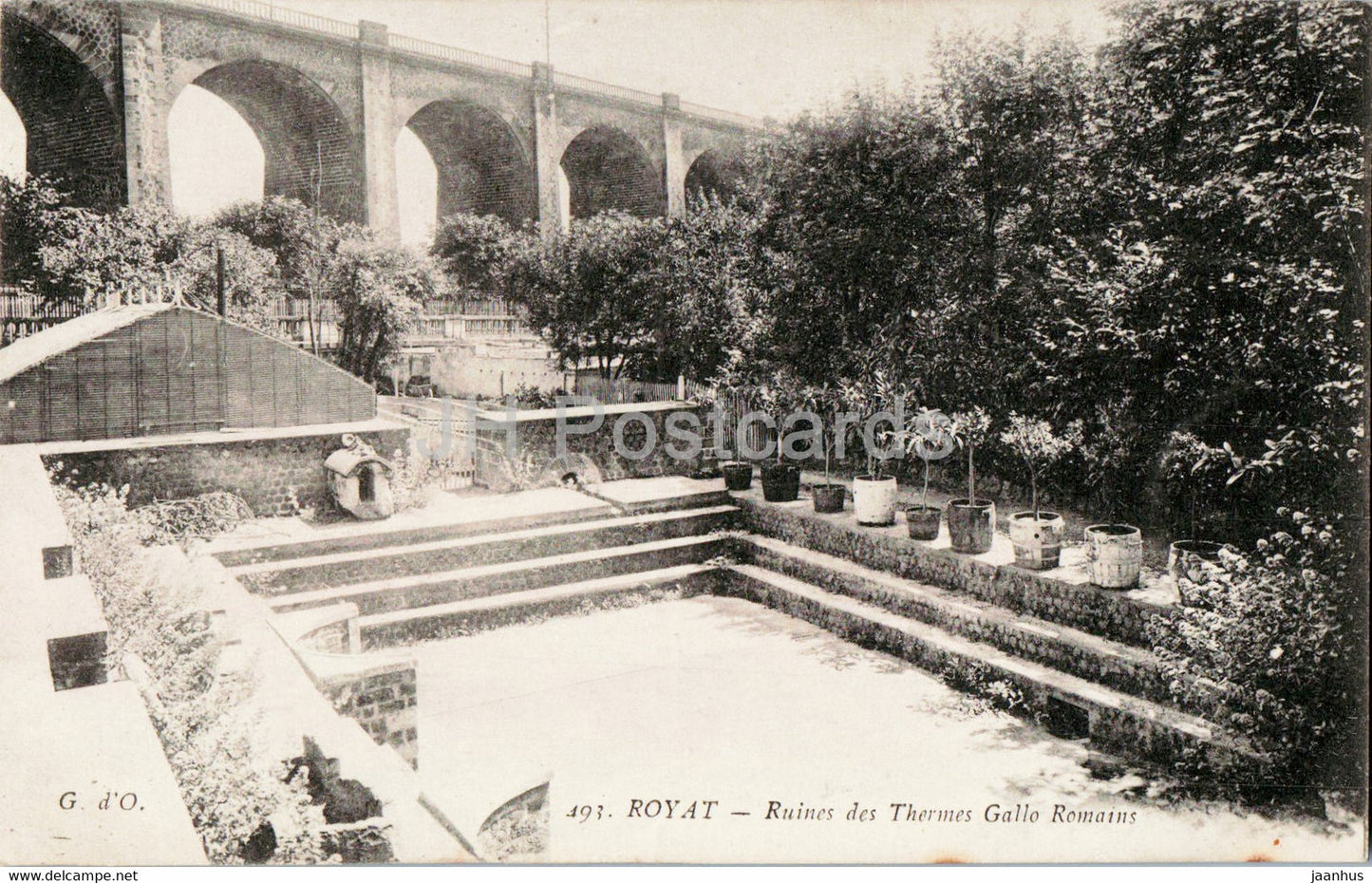 Royat - Ruines des Thermes Gallo Romains - ancient - 493 - old postcard - France - used - JH Postcards