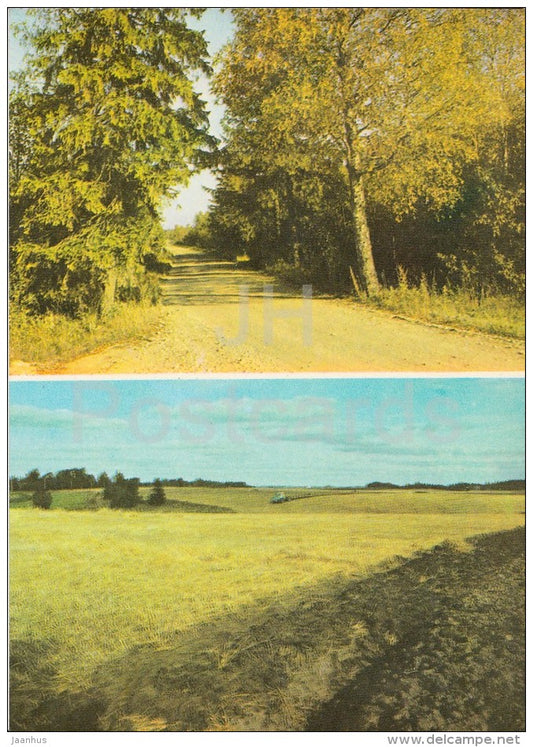The Fields of Väljamägi - Estonian writer A. H. Tammsaare - 1977 - Estonia USSR - unused - JH Postcards