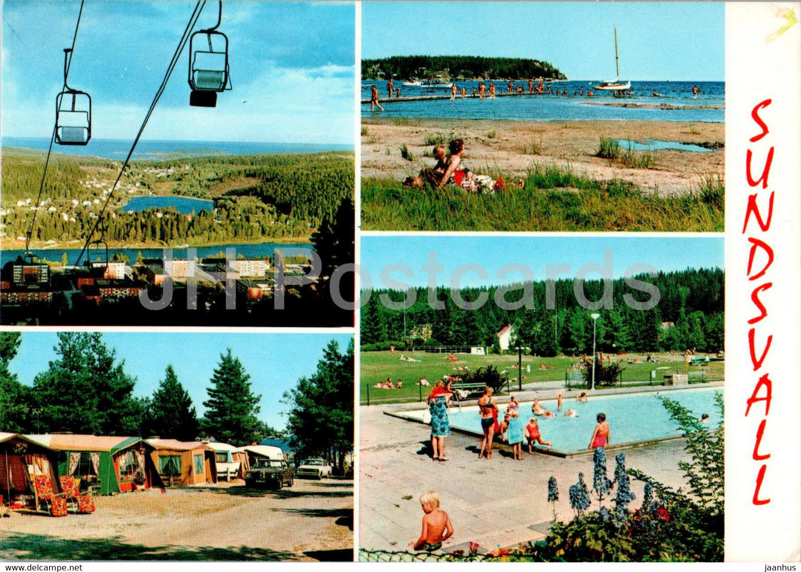 Sundsvall - Norrland - Fragernas Land - Kvisselby - multiview - 651 - Sweden - unused - JH Postcards