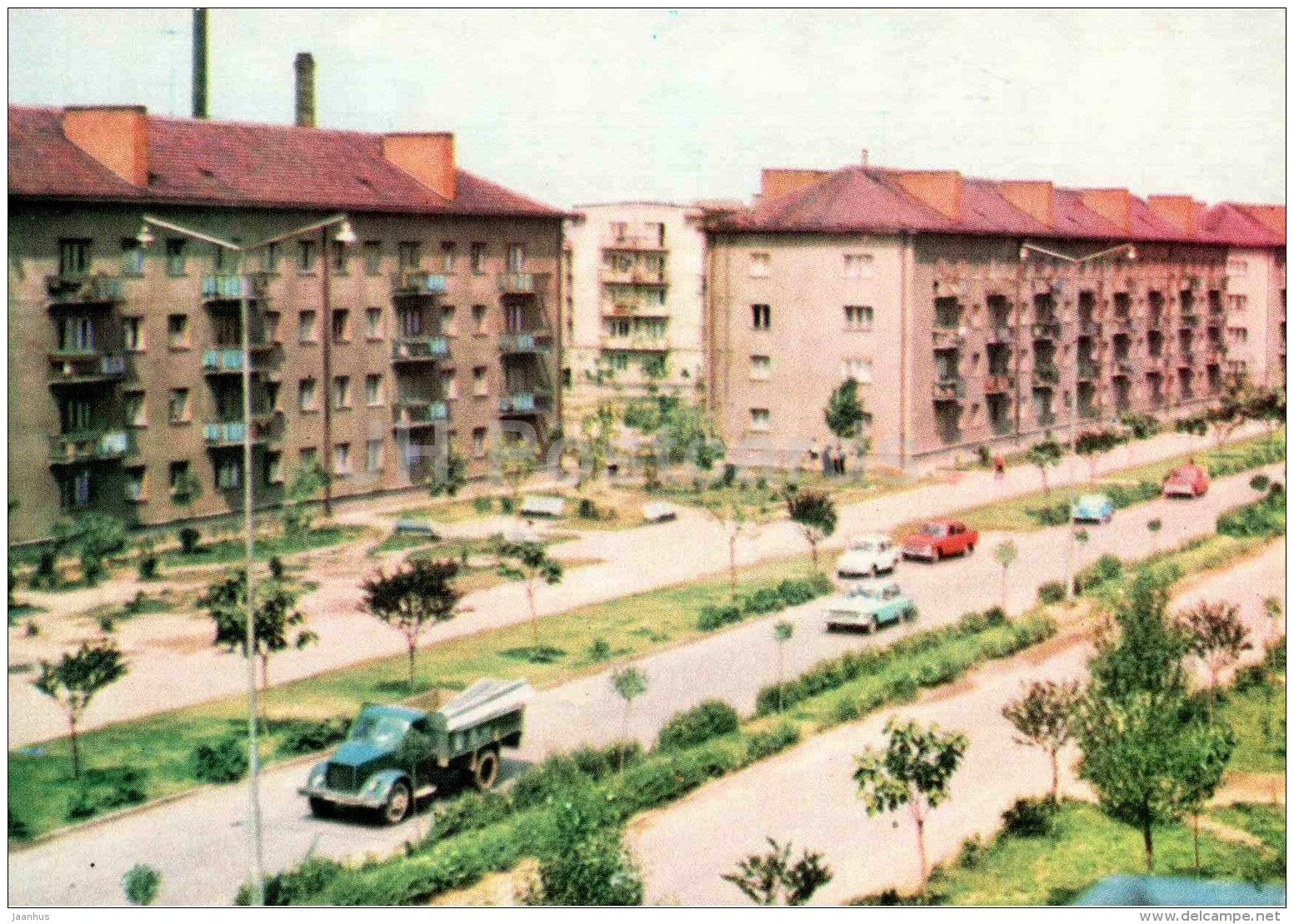 avenue of the 40th anniversary of October - truck - Uzhhorod - Uzhgorod - 1971 - Ukraine USSR - unused - JH Postcards