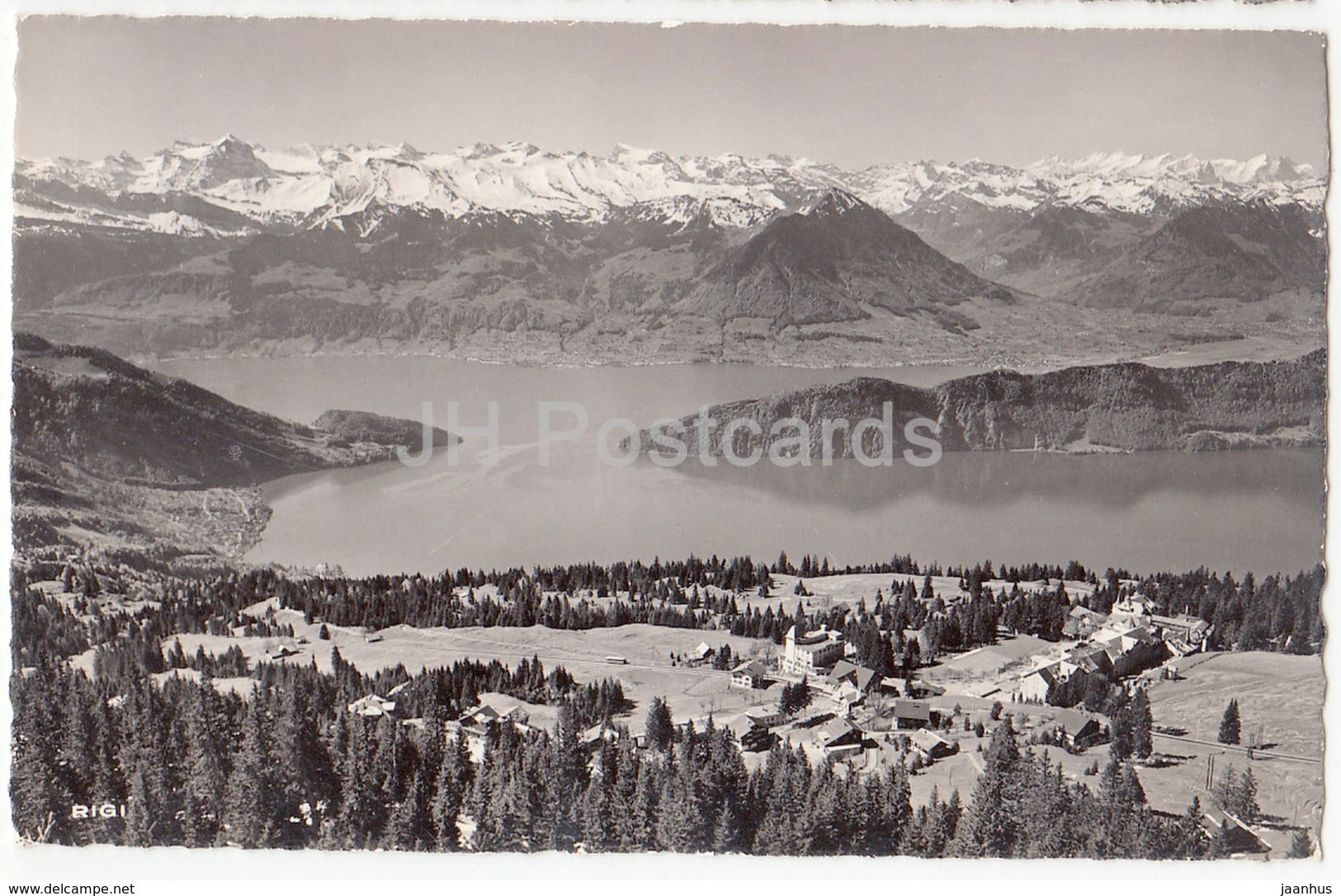 Rigi - Aussicht vom Rigi-Rotstock auf Kaltbad - Vierwaldstattersee - Alpen - 944 - Switzerland - 1962 - used - JH Postcards