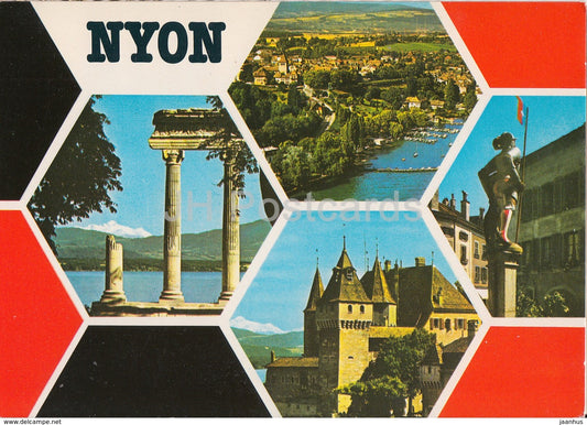 Nyon - multiview - NY 38 - Switzerland - unused - JH Postcards