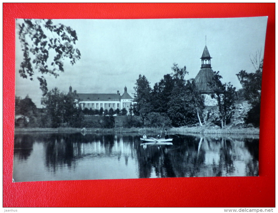 view of the old fortress and sanatorium - Käkisalmi - Priozersk - 1966 - Russia USSR - unused - JH Postcards