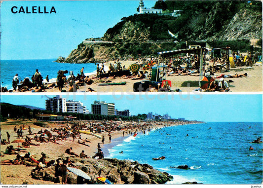 Calella de Mar - beach - 1223 - Spain - used - JH Postcards