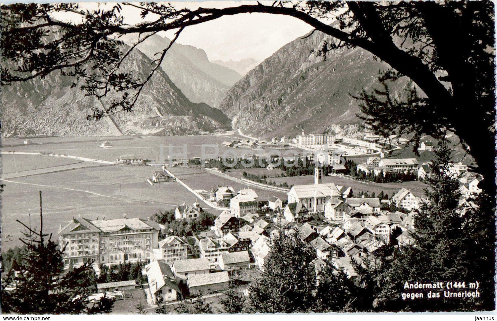 Andermatt 1444 m gegen das Urnerloch - 1632 - old postcard - Switzerland - unused - JH Postcards