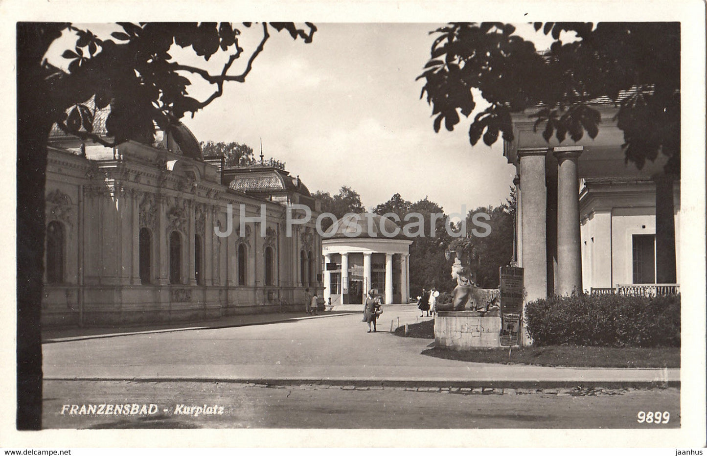 Frantiskovy Lazne - Franzensbad - Kurplatz - 9899 - old postcard - Czechoslovakia - Czech Republic - unused - JH Postcards