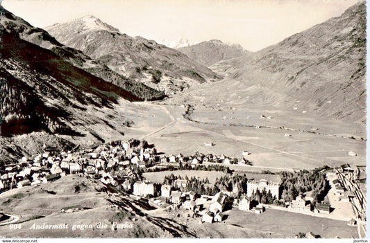 Andermatt gegen die Furka - 904 - old postcard - 1959 - Switzerland - used - JH Postcards