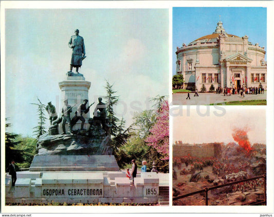 Sevastopol - monument to Russian field engineers and Z. Totleben - museum - Crimea - 1977 - Ukraine USSR - unused - JH Postcards