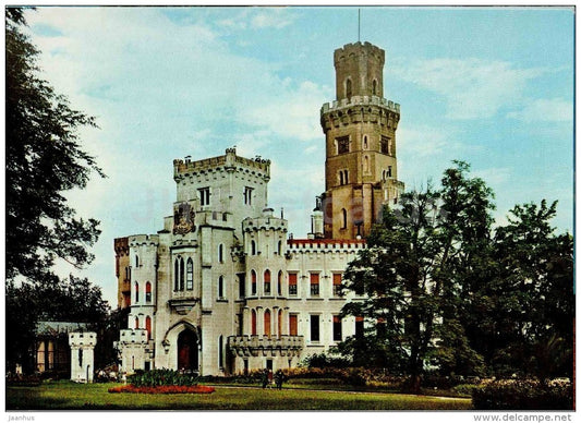 castle - Hluboka nad Vltavou - Czech - Czechoslovakia - unused - JH Postcards