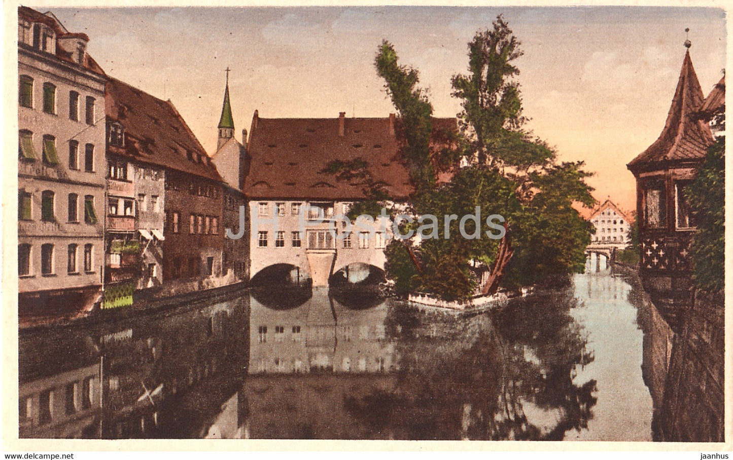 Nurnberg - Heiliggeistpartie - Nuremberg - 121 - old postcard - Germany - unused - JH Postcards