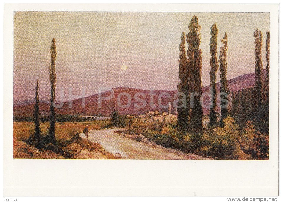 painting by A. Kuprin - Beasal Valley . Crimea , 1937 - Russian art - Russia USSR - unused - JH Postcards