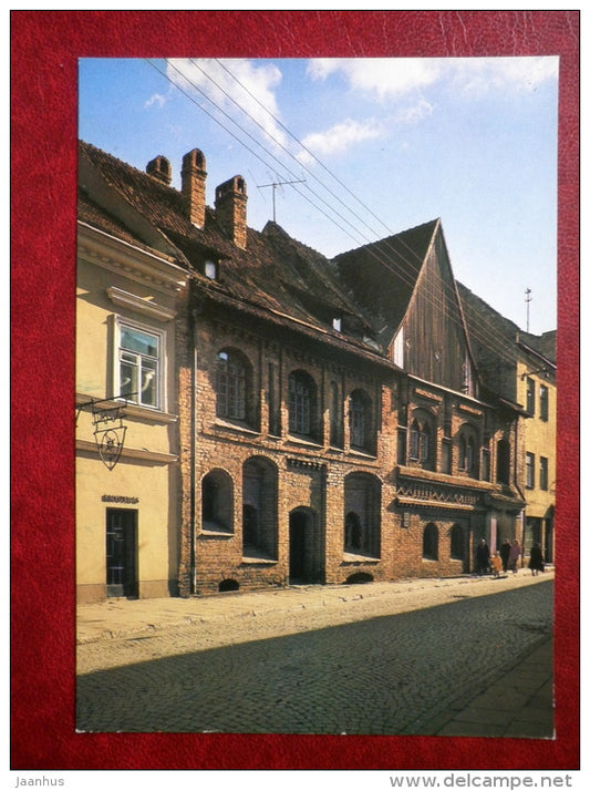 Maxim Gorky street - restored apartmnet house - Vilnius - 1983 - Lithuania USSR - unused - JH Postcards