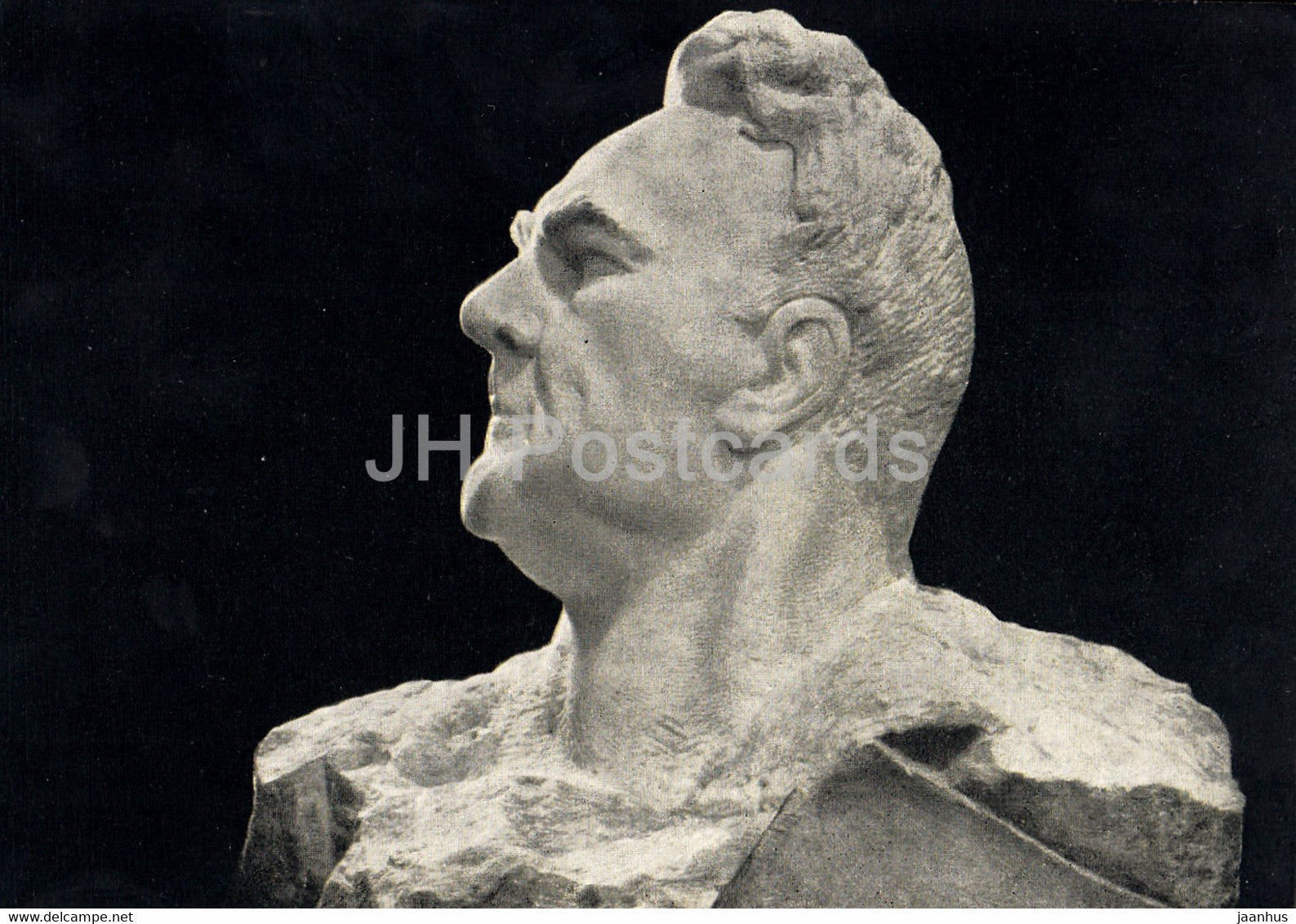 sculpture by S. Konenkov - Russian opera singer Feodor Chaliapin - Russian art - 1962 - Russia USSR - unused - JH Postcards