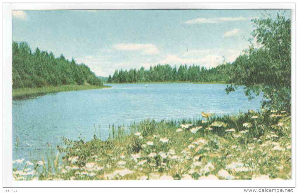 blue expanse - Lake Seliger - 1968 - Russia USSR - unused - JH Postcards