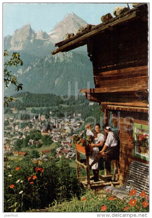 Blick auf Berchtesgaden mit Watzmann - Army & Air Force Postal Service - Germany - 1962 gelaufen - JH Postcards