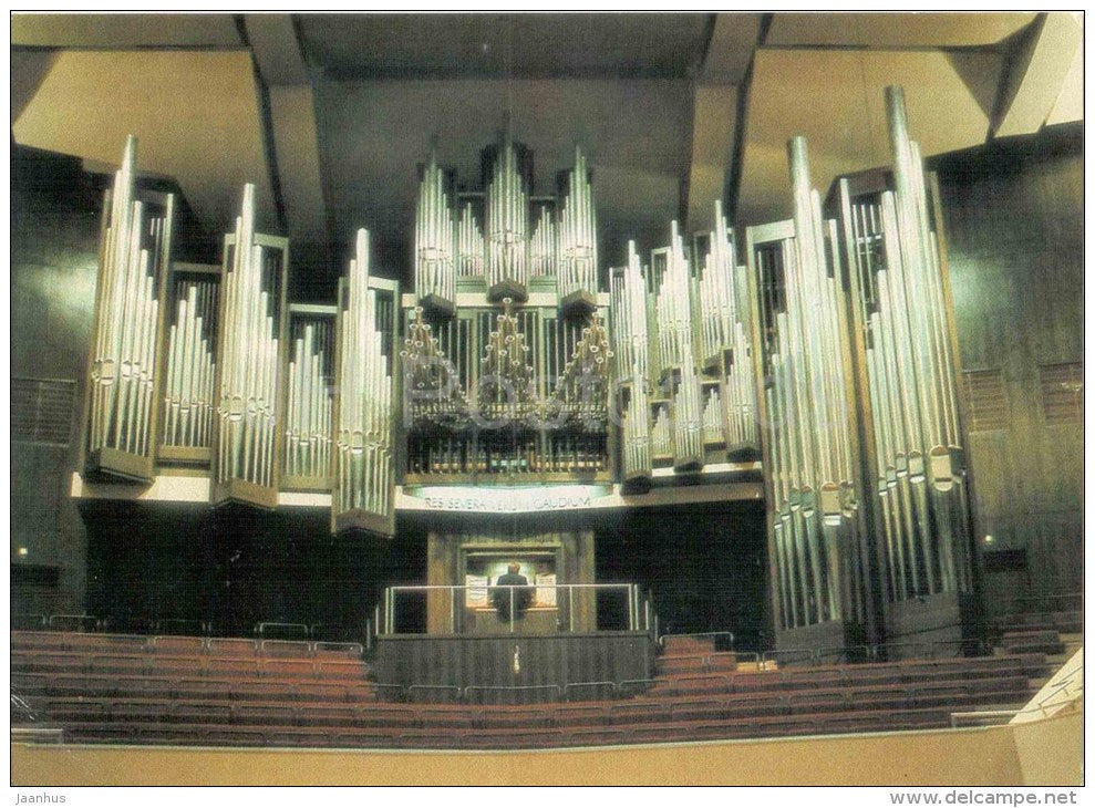 Konzertorgel im Grossen Saal - concert hall - organ - Neues Gewandhaus - Messestadt Leipzig - Germany DDR - unused - JH Postcards