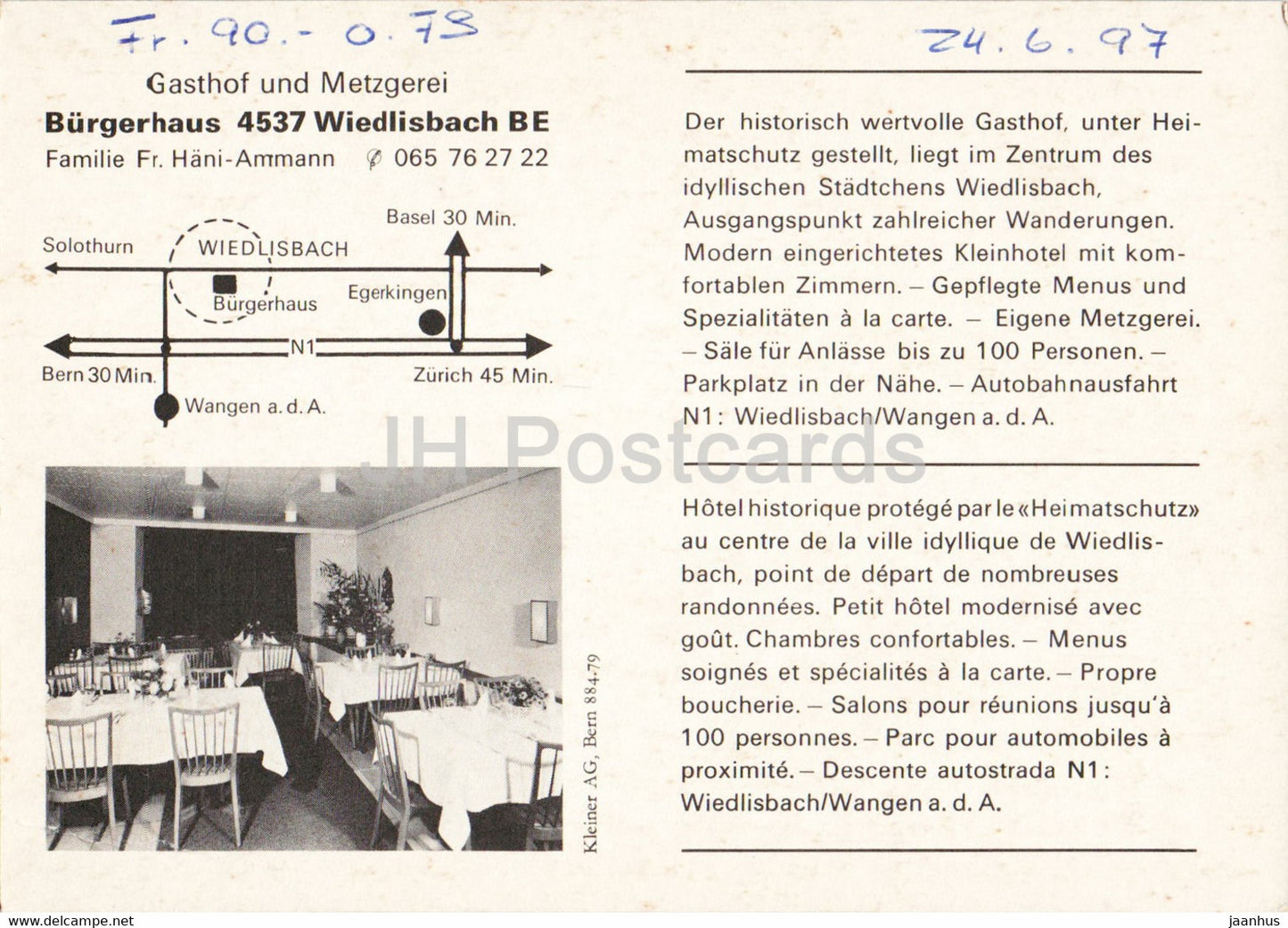 Wiedlisbach - Gasthof und Metzgerei Burgerhaus - hotel - Switzerland - used