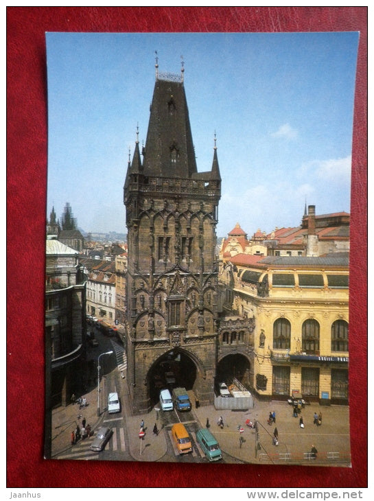 Powder Tower - Gothic Prague - large format card - CZECH REPUBLIC, CZECHOSLOVAKIA - unused - JH Postcards