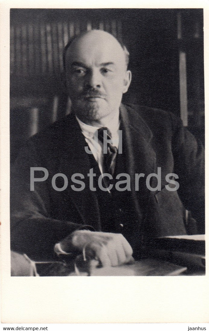 Vladimir Lenin - In his study roon in Kremlin , 1922 - 1964 - Russia USSR - unused - JH Postcards