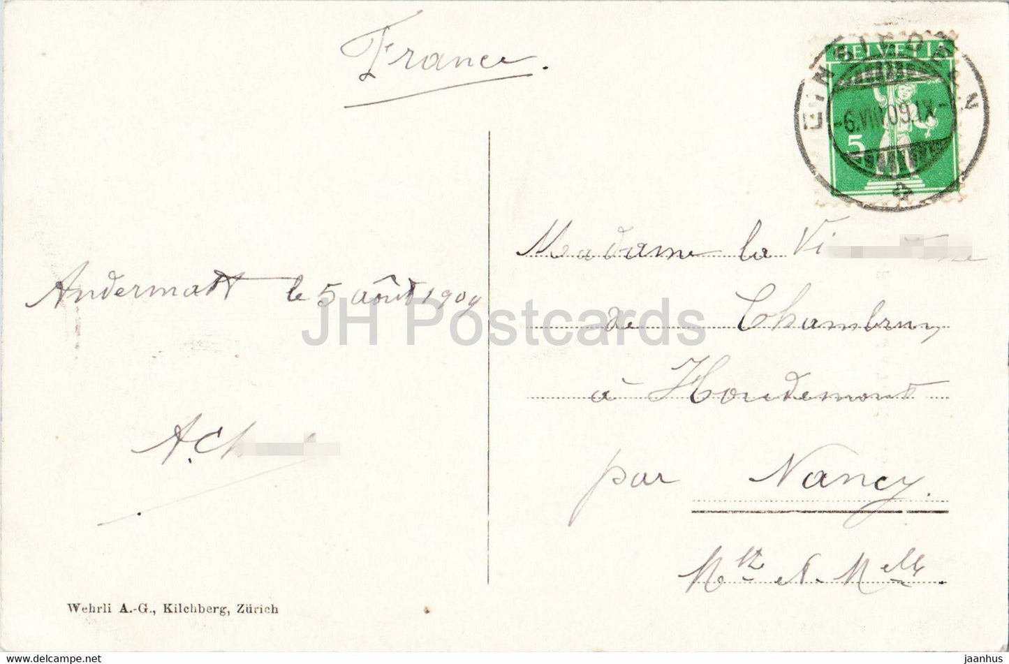 Gotthard Furka - Die Teufelsbrucke - 2322 - old postcard - 1909 - Switzerland- used