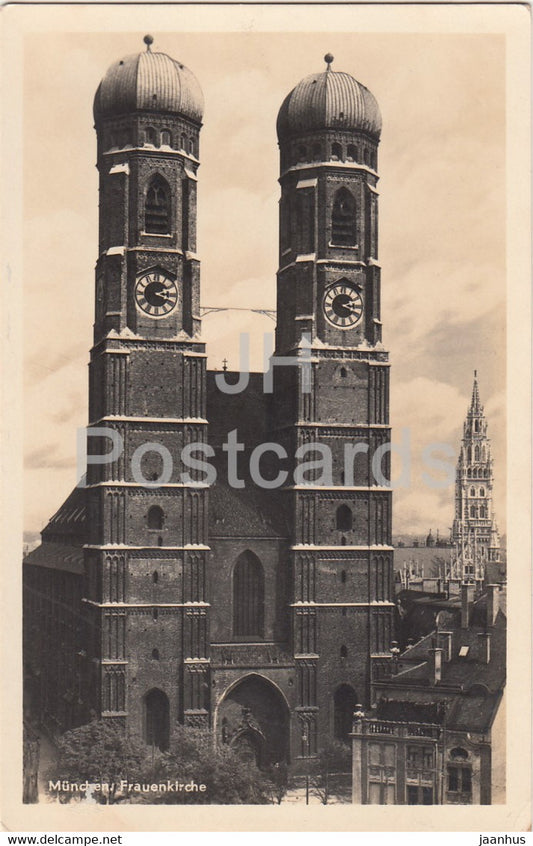 Munchen - Frauenkirche - church - Munich - old postcard - Germany - unused - JH Postcards