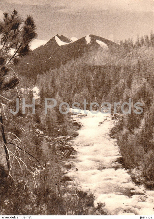 Yakutia - Sakha Republic - mountain river - 1963 - Russia USSR - unused - JH Postcards