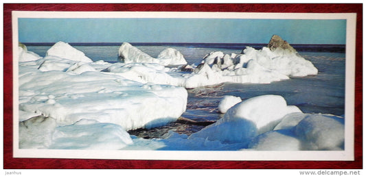 winter sea - White Sea - 1980 - Russia USSR - unused - JH Postcards