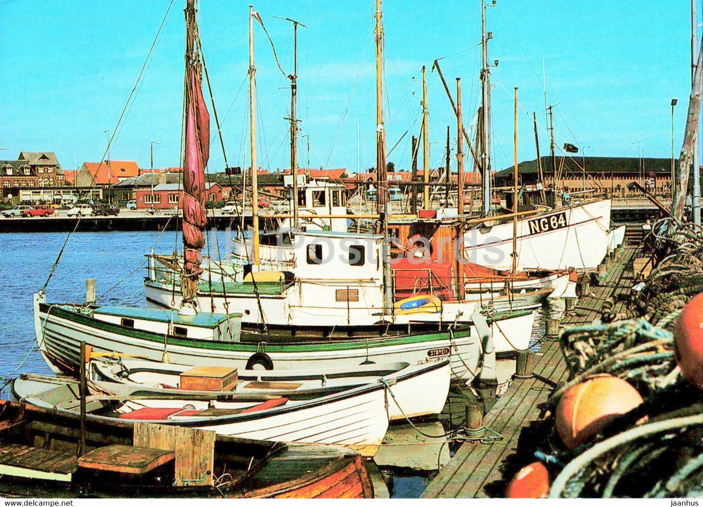 Kerteminde - From the Harbour - boat - ship - 1979 - Denmark - used - JH Postcards