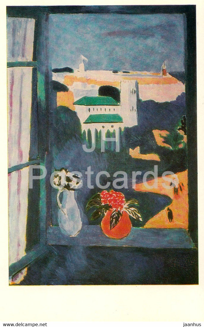 painting by Henri Matisse - View from a Window . Tangier - French art - 1980 - Russia USSR - unused - JH Postcards