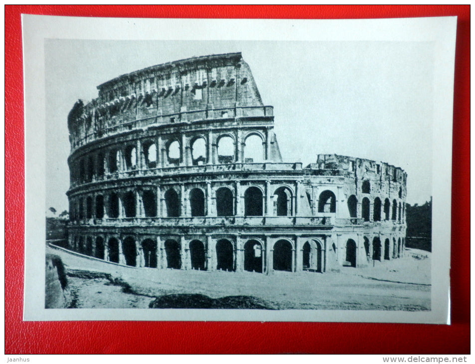 Colosseum , I century AD - Architecture of Ancient Rome - 1965 - Russia USSR - unused - JH Postcards