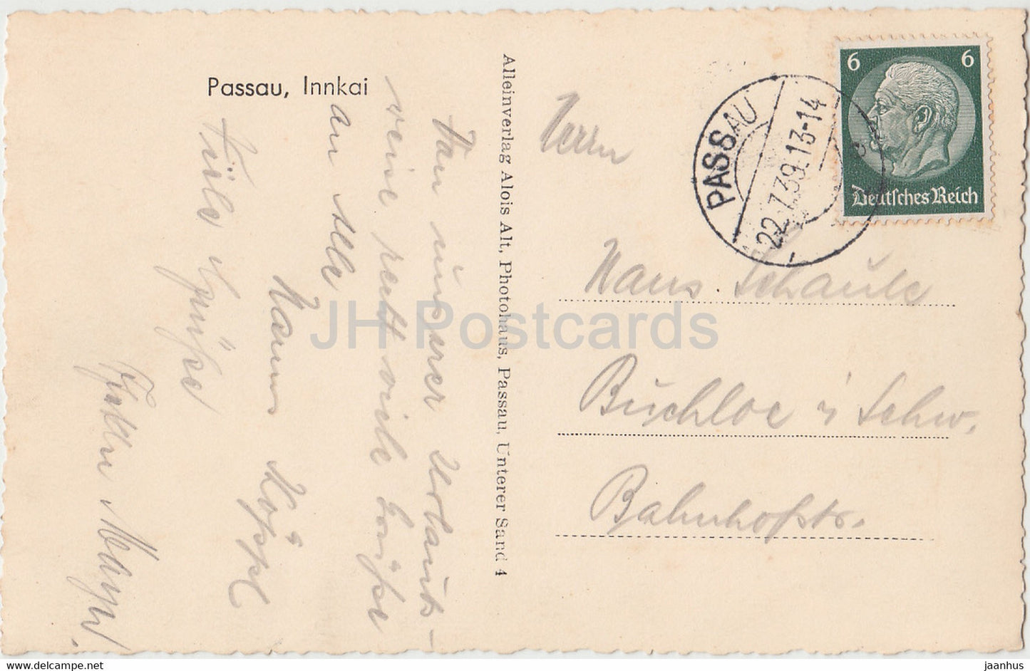 Passau - Innkai - alte Postkarte - 1939 - Deutschland - gebraucht