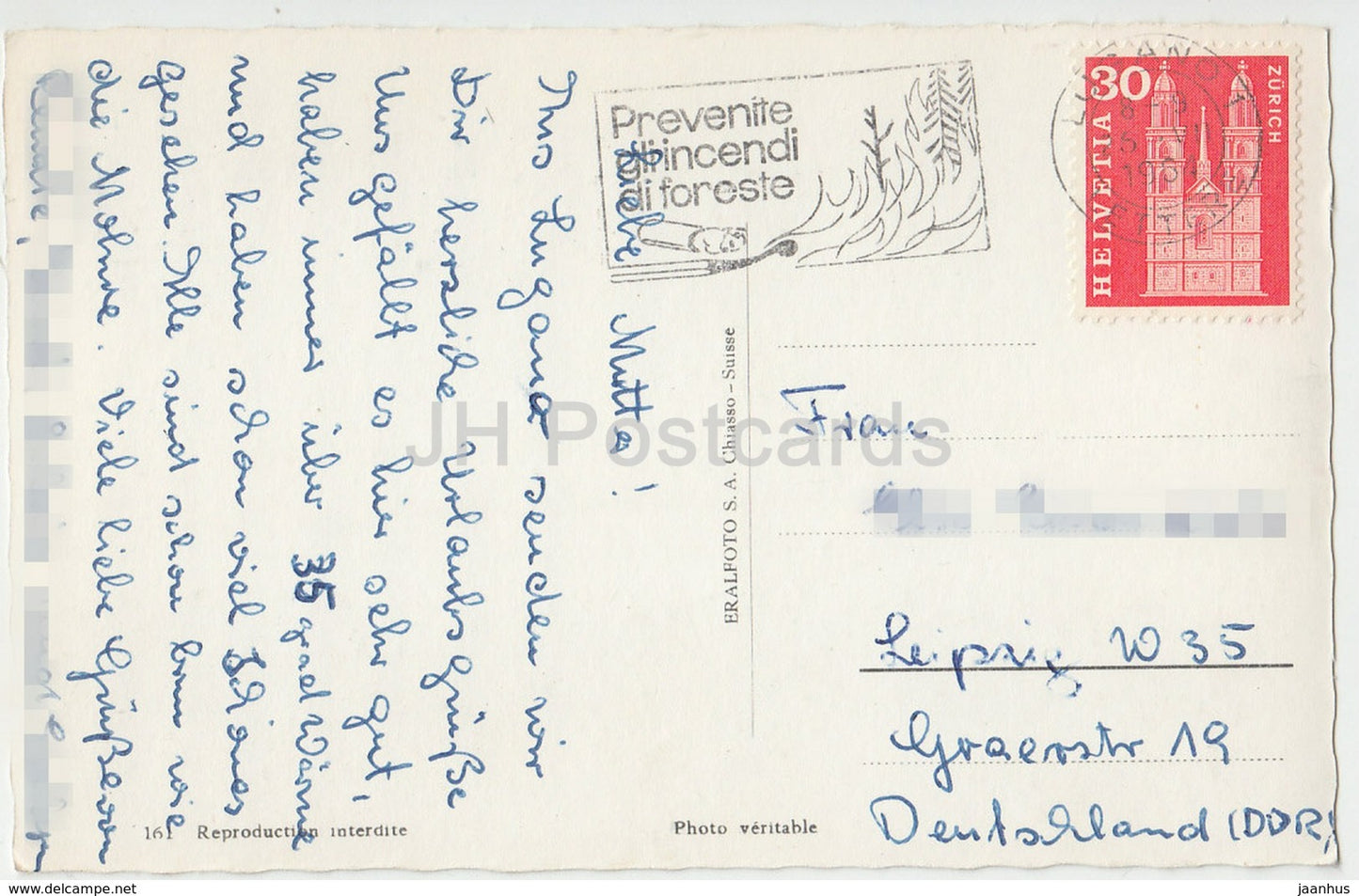 Ticino - Lugano - Bellinzona - Locarno - multiview - Switzerland - 1954 - used