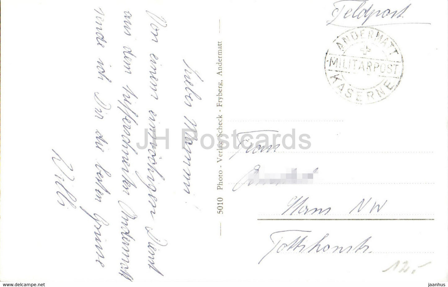 Andermatt gegen Furka - 5010 - Feldpost - military mail - old postcard- Switzerland - used